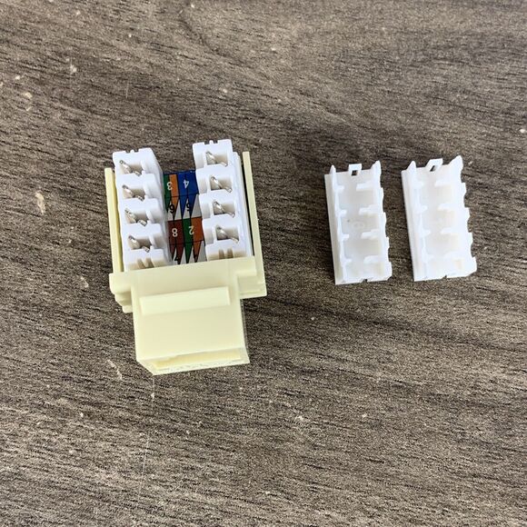 2PC CAT6 RJ45 Ethernet Keystone Network Connector Jack Coupler Wall Plate Extend - Picture 5 of 8